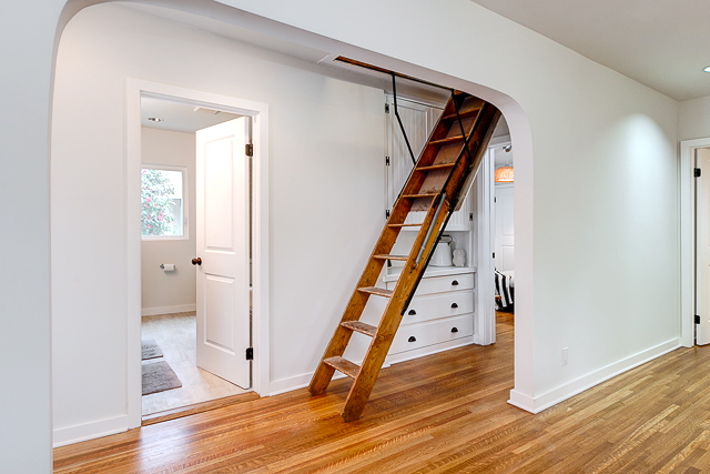 Ladder to massive attic
