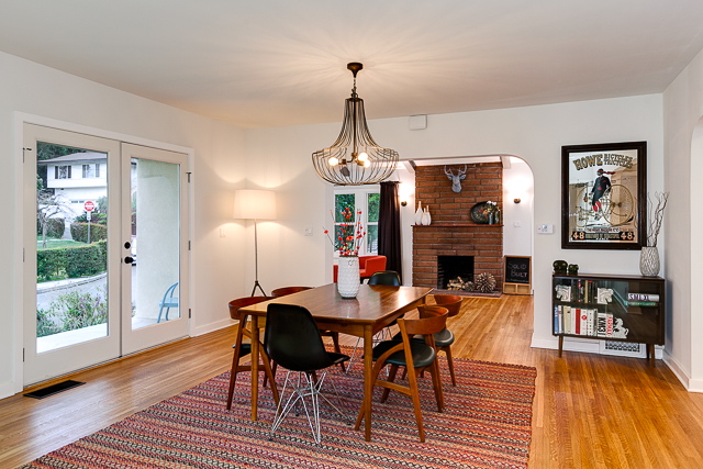 Open floor plan with archways