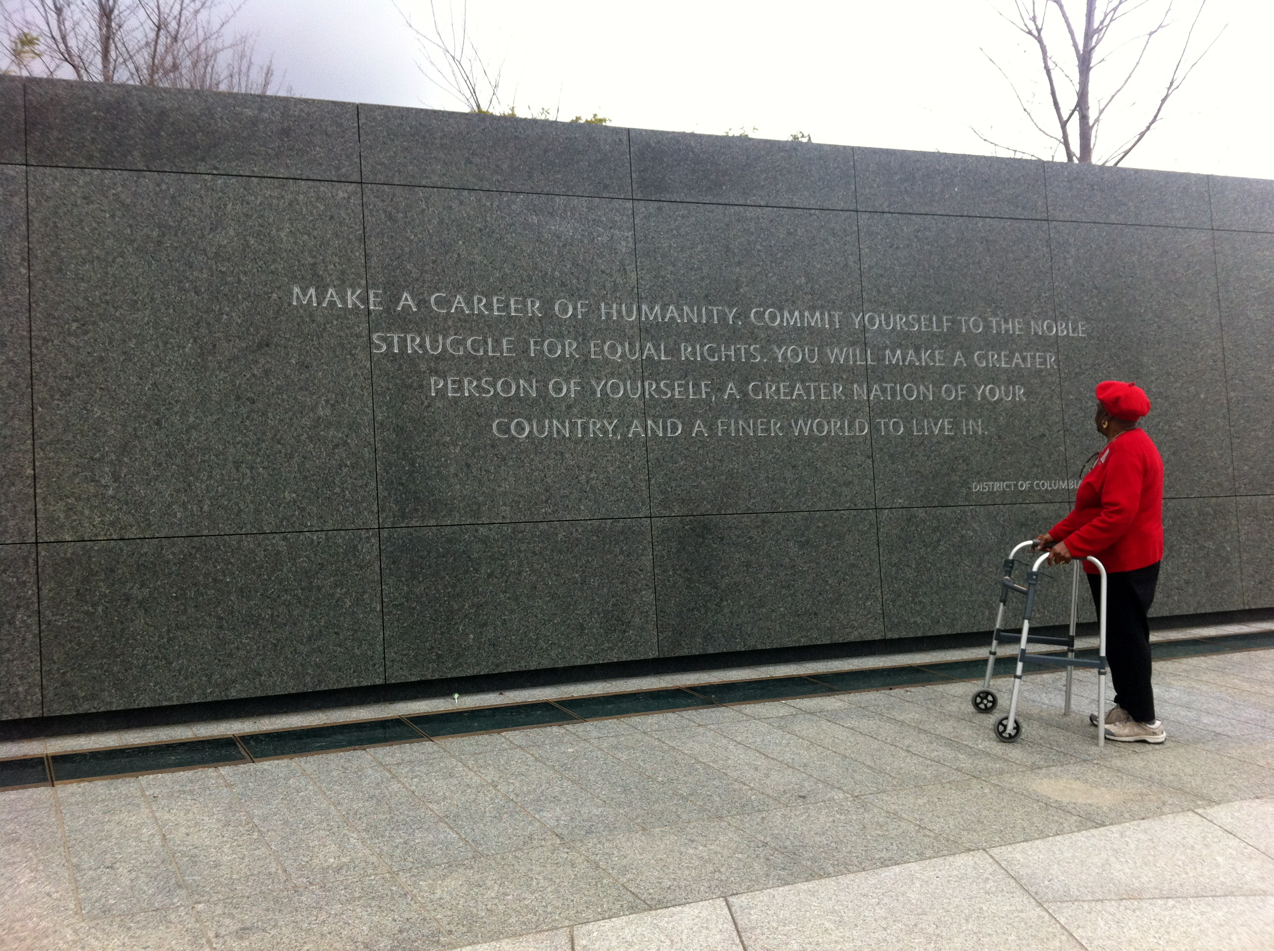 Poignant moment at the MLK Monument in D.C.
