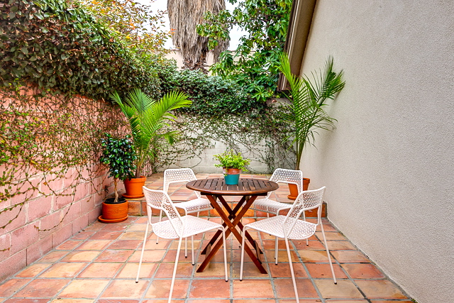 Patio with saltillo tiles