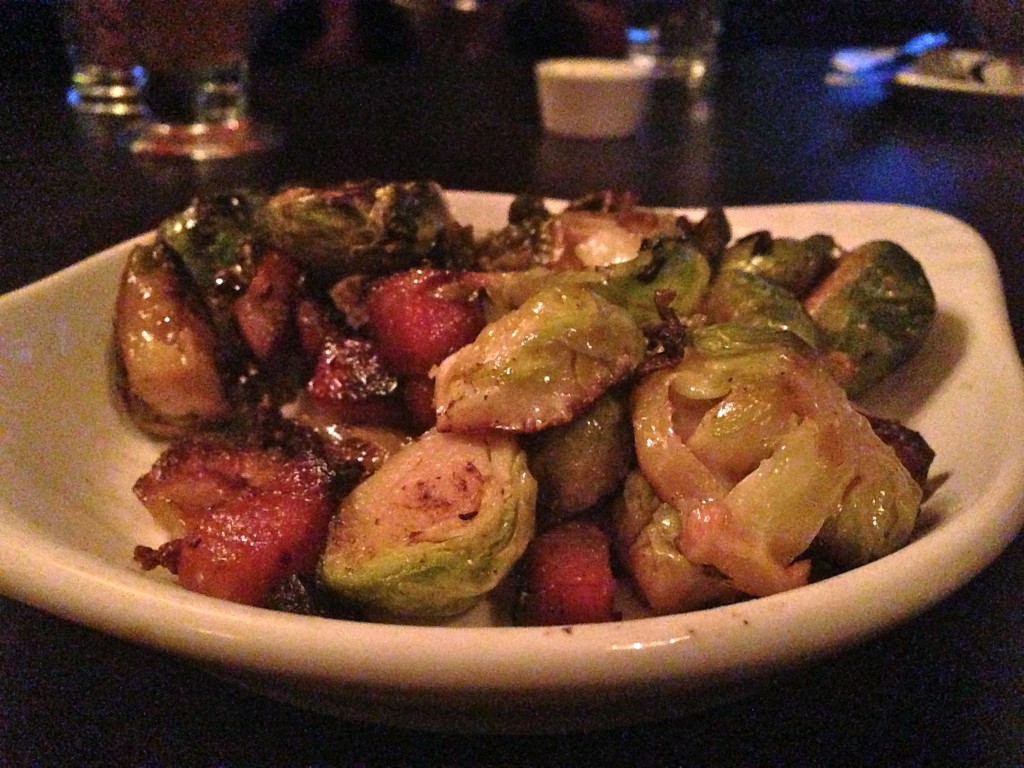 Bacon brussel sprouts, $5